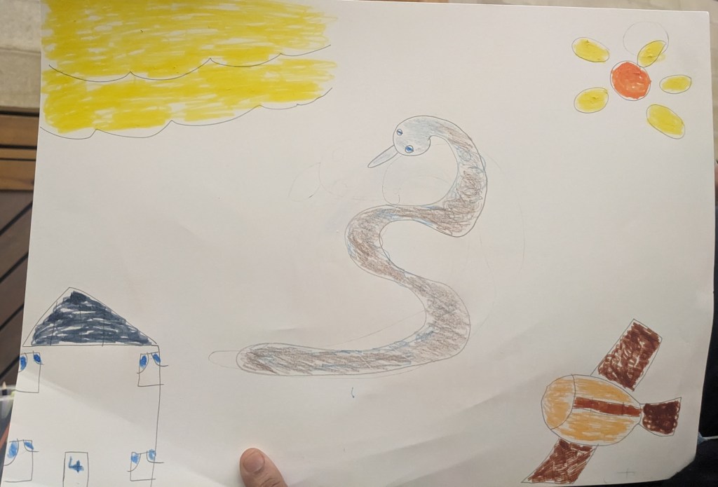 Drawing of a snake.